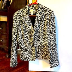 Cheetah print Womens blazer jacket